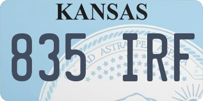 KS license plate 835IRF