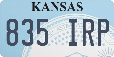 KS license plate 835IRP
