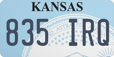 KS license plate 835IRQ