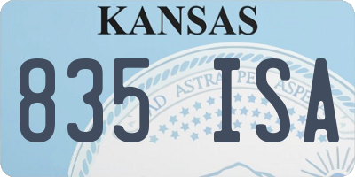 KS license plate 835ISA