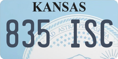KS license plate 835ISC