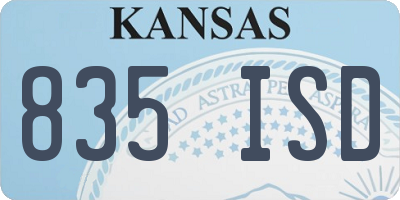 KS license plate 835ISD
