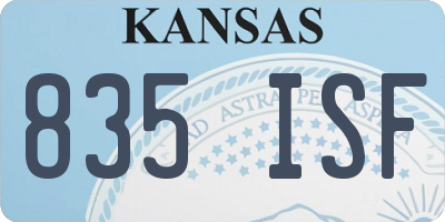 KS license plate 835ISF