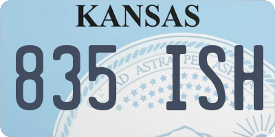 KS license plate 835ISH