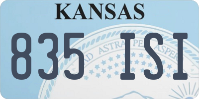 KS license plate 835ISI