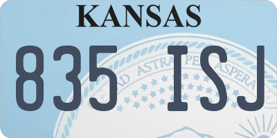 KS license plate 835ISJ