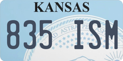 KS license plate 835ISM