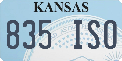 KS license plate 835ISO