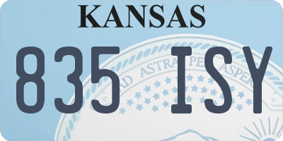 KS license plate 835ISY
