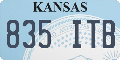KS license plate 835ITB