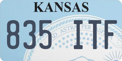 KS license plate 835ITF