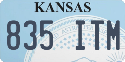 KS license plate 835ITM