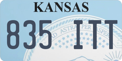 KS license plate 835ITT