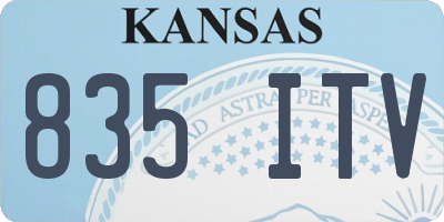 KS license plate 835ITV