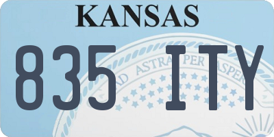 KS license plate 835ITY