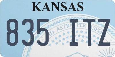 KS license plate 835ITZ