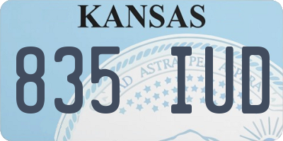 KS license plate 835IUD