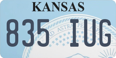KS license plate 835IUG
