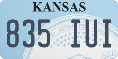 KS license plate 835IUI
