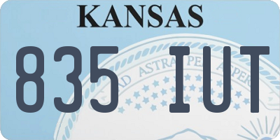 KS license plate 835IUT