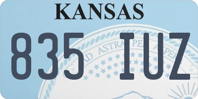KS license plate 835IUZ