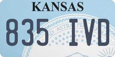 KS license plate 835IVD