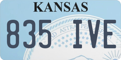 KS license plate 835IVE
