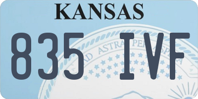 KS license plate 835IVF