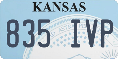 KS license plate 835IVP