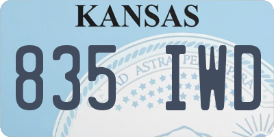 KS license plate 835IWD
