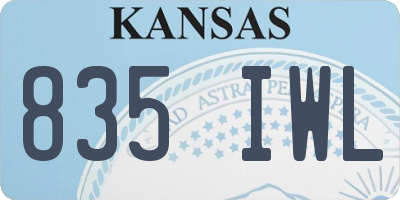 KS license plate 835IWL