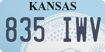 KS license plate 835IWV