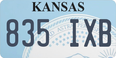 KS license plate 835IXB