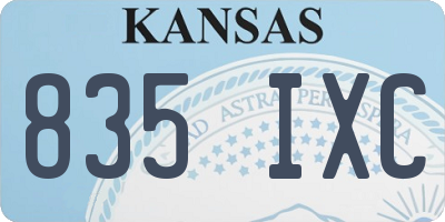KS license plate 835IXC