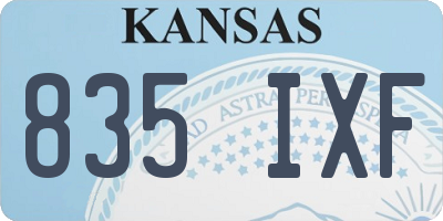 KS license plate 835IXF