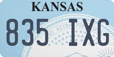 KS license plate 835IXG