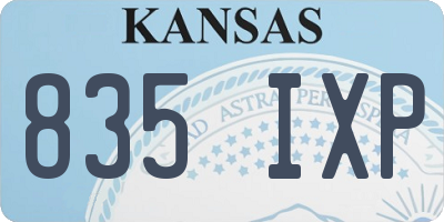 KS license plate 835IXP