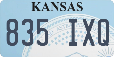 KS license plate 835IXQ