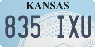 KS license plate 835IXU