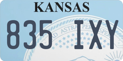 KS license plate 835IXY