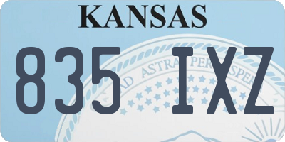 KS license plate 835IXZ