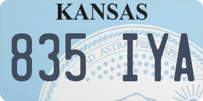 KS license plate 835IYA