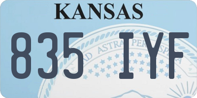 KS license plate 835IYF