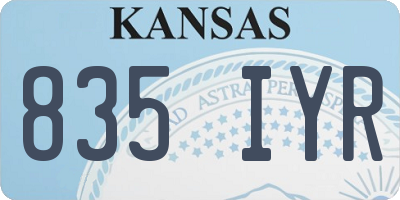 KS license plate 835IYR