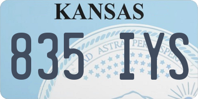 KS license plate 835IYS