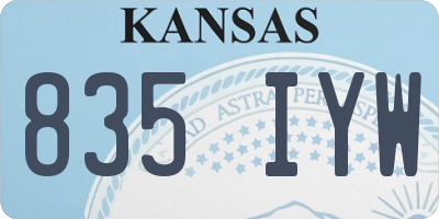 KS license plate 835IYW