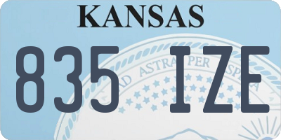 KS license plate 835IZE