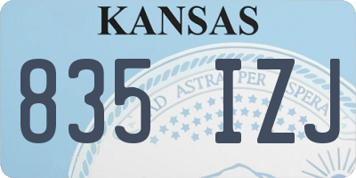 KS license plate 835IZJ