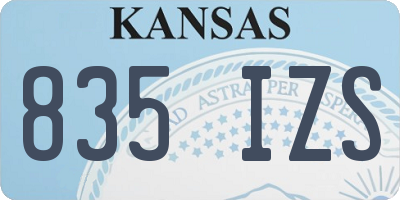 KS license plate 835IZS