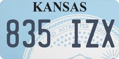 KS license plate 835IZX